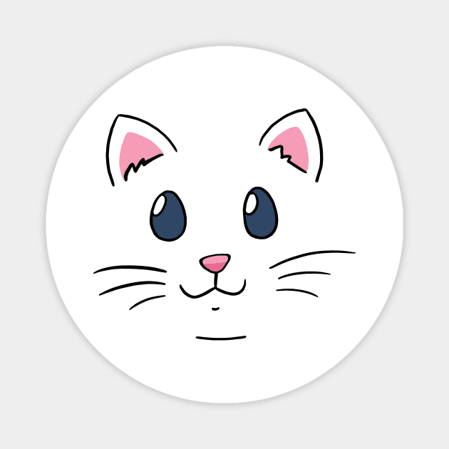 cat face mask and cartoon fashion Magnet by Midoart